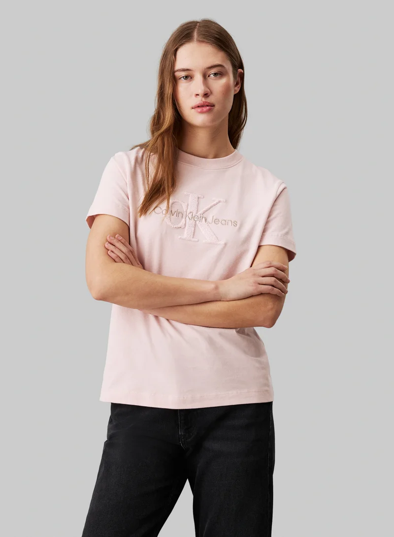 Calvin Klein Jeans CHENILLE MONOLOGO REGULAR TEE