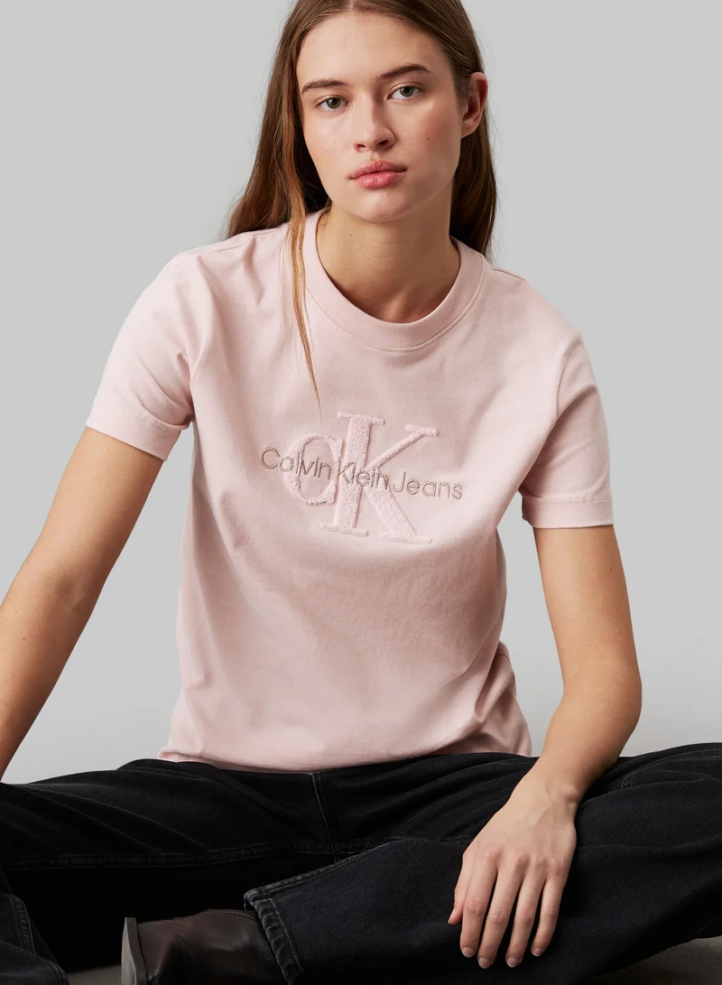 Calvin Klein Jeans CHENILLE MONOLOGO REGULAR TEE