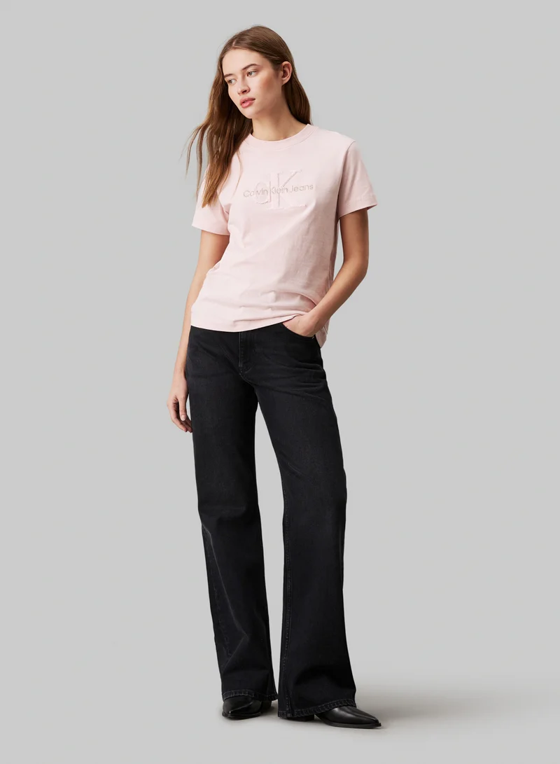 Calvin Klein Jeans CHENILLE MONOLOGO REGULAR TEE