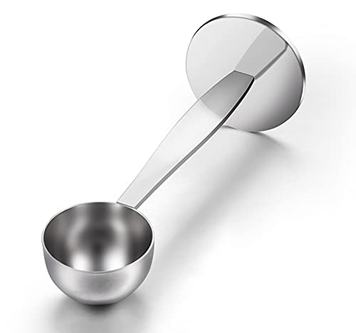WILLIZTER Two-in-One Stainless Steel Coffee Scoop Tamping Dual-Purpose Coffee Spoon Powder Hammer Tamper Multi Function Spoon Holder Coffee Tools for Measuring and Tamping - Image 1