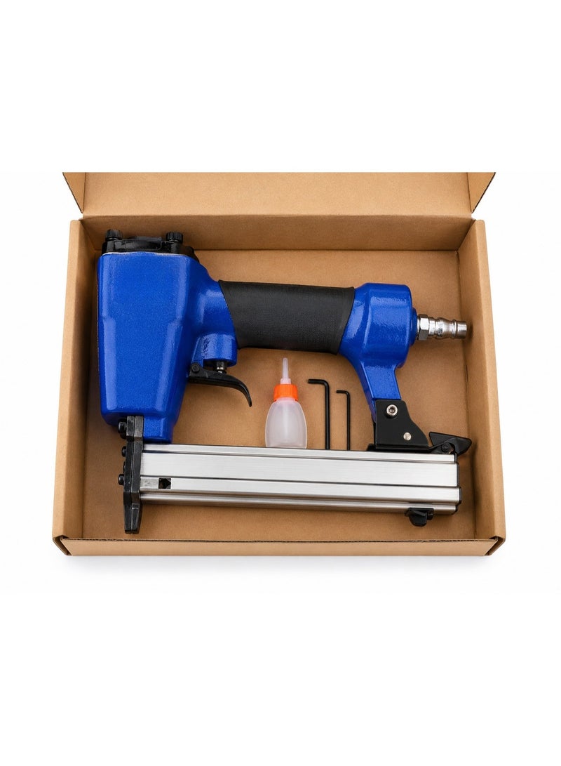 AL ARQAM Pneumatic Nail Gun F30 Air Stapler, Heavy Duty Upholstery Staple Gun For Woodworking, Furniture And Carpentry, Blue - Image 2