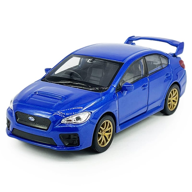 Metanyl Impreza WRX STI Toy Car Racing Sports Diecast Model Car 136 Scale Metal Pull Back Vehicle Doors Open Zinc Alloy Casting Boys Toys Kids Birthday Gifts Mens Collection Blue - Image 3