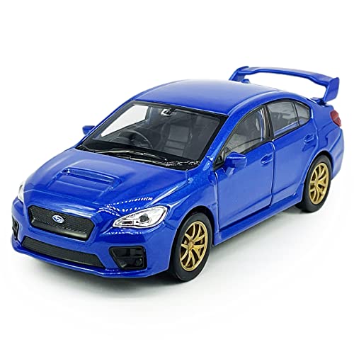 Metanyl Impreza WRX STI Toy Car Racing Sports Diecast Model Car 136 Scale Metal Pull Back Vehicle Doors Open Zinc Alloy Casting Boys Toys Kids Birthday Gifts Mens Collection Blue - Image 1