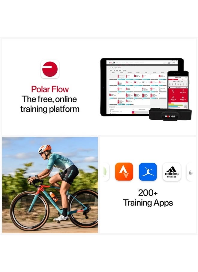 POLAR - H10 Heart Rate Monitor – Ant +, Bluetooth - Waterproof Hr Sensor With Chest Strap - Built-In Memory, Software Updates - Works With Fitness Apps, Cycling Computers, Sports And Smart Watches - Image 1