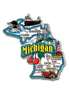Generic Michigan State Jumbo Map Magnet  - Image 1