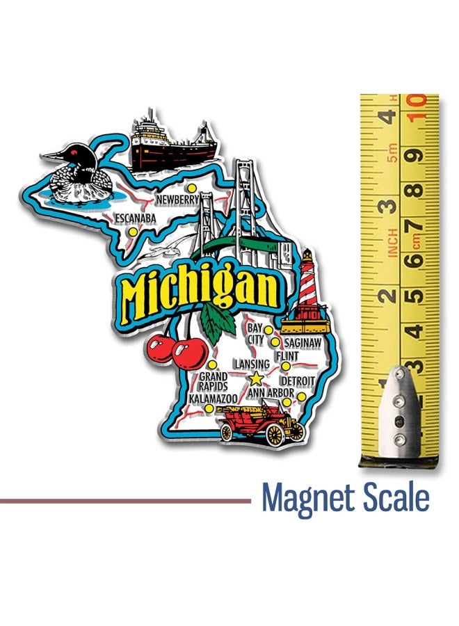 Michigan State Jumbo Map Magnet - Image 2