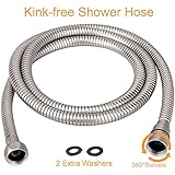 TRIPHIL TRIPHIL Kink-free Shower Hoses Extra-long for Handheld Showerhead Hose Replacement Flexible Metal Shower Tube Extension  - Image 1