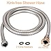 TRIPHIL TRIPHIL Kink-free Shower Hoses Extra-long for Handheld Showerhead Hose Replacement Flexible Metal Shower Tube Extension  - Image 2