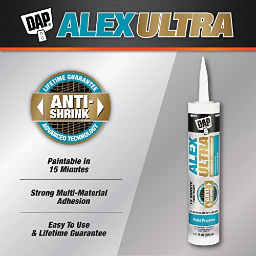 DAP Alex Ultra Advanced Latex Sealant, White, 10.1 Oz (7079818200) - Image 2
