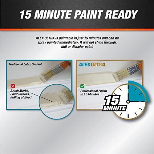 DAP Alex Ultra Advanced Latex Sealant, White, 10.1 Oz (7079818200) - Image 4