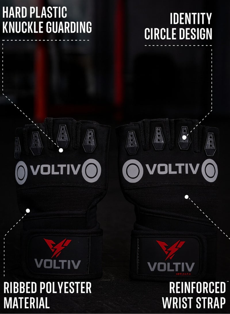 فولتيف قفازات للحماية القوية مع دعم للمعصم – قفازات رفع الأثقال، كمال الأجسام وركوب الدراجات للرجال والنساء - Image 4