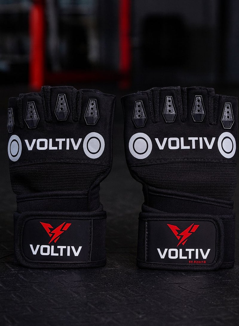 فولتيف قفازات للحماية القوية مع دعم للمعصم – قفازات رفع الأثقال، كمال الأجسام وركوب الدراجات للرجال والنساء - Image 2