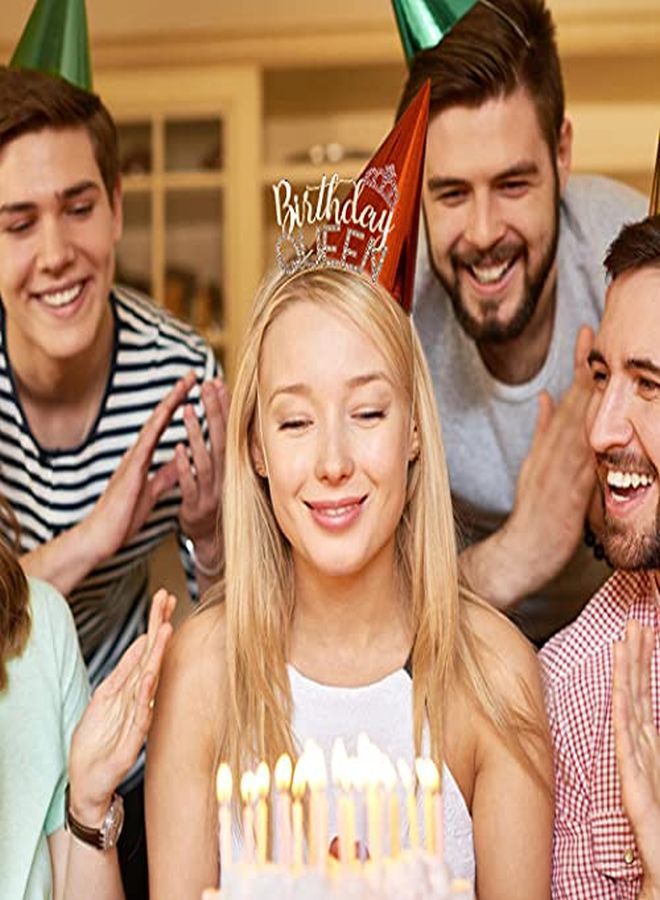 AOPRIE تاج عيد الميلاد الذهبي تاج الملكة لعيد الميلاد لشعر الفتيات تاج عيد الميلاد للنساء تاج الأميرة مع أحجار الراين إكسسوارات شعر عيد ميلاد سعيد - Image 3