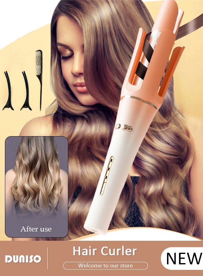 DUNISO Automatic Hair Curler Rollers,Advanced Petal-shaped Auto Curling Iron 32mm Large Waves,Hair Care Coating,Fast Heating,3 Temperatures control,Multi-Protections,Create Pretty Curls Effortlessly - Image 1
