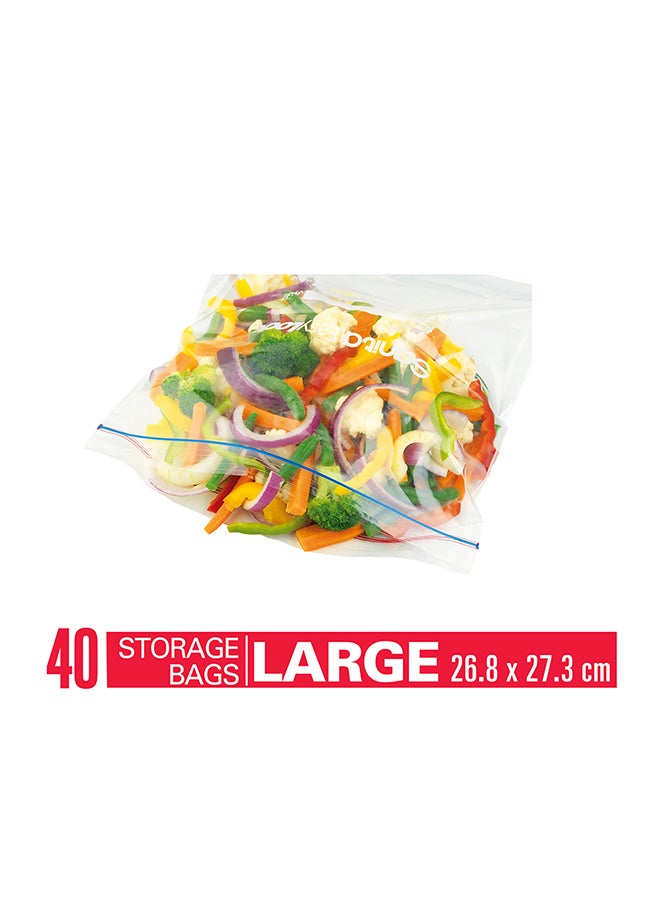 سانيتا أكياس حفظ الطعام إيزي لوك كبيرة 40 قطعة - Image 4