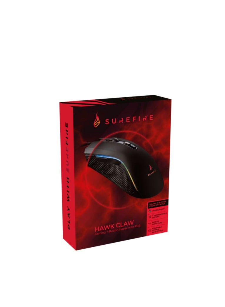 SureFire Hawk Claw Gaming 7-Button Mouse with RGB - Image 2