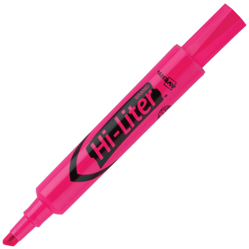 Avery Hi-Liter, Desk Style, Chisel Tip, 24 Pink and Yellow Highlighters (98189) - Image 4