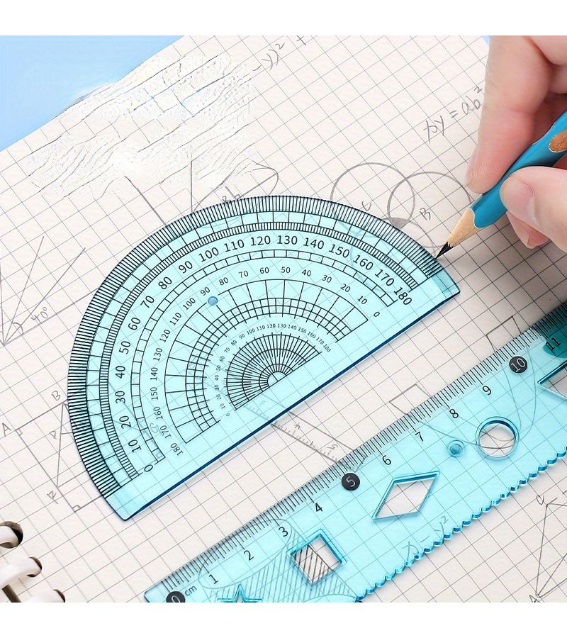 Pink 7.87 Inch Soft Ruler Set 4 Piece Drawing Measuring Tool - Image 2