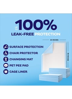 Stack Man Chucks Pads Disposable [50-Pack] Underpads 23x36 Incontinence Chux Pads Absorbent Fluff Protective Bed Pads, Pee Pads for Babies, Kids, Adults & Elderly | Puppy Pads Large for Training Leak Proof  - Image 2