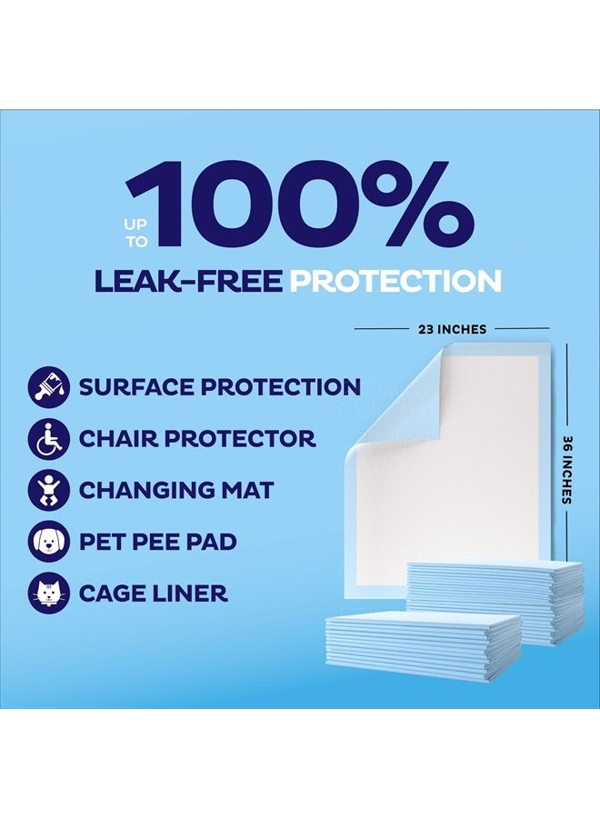 Stack Man Chucks Pads Disposable [50-Pack] Underpads 23x36 Incontinence Chux Pads Absorbent Fluff Protective Bed Pads, Pee Pads for Babies, Kids, Adults & Elderly | Puppy Pads Large for Training Leak Proof  - Image 2