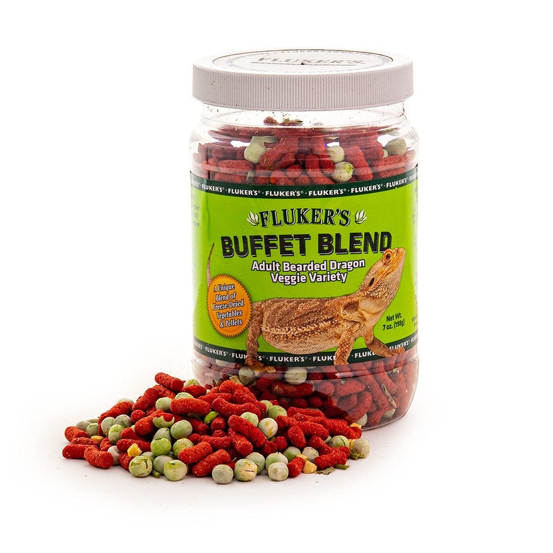 Fluker's Buffet Blend Adult Bearded Dragon Veggie Variety Diet, 7 oz - Image 1
