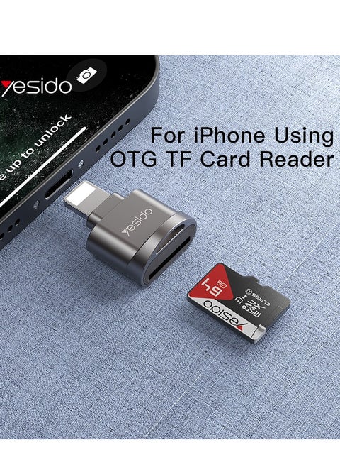 Yesido Card Reader Lightning Interface TF Card Reader GS18
