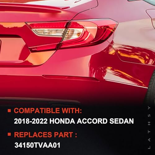 Lathsy Tail Light Compatible With 2018-2022 Honda Accord Sedan Inner Right Passenger Side Replacement for 34150TVAA01 - Image 2