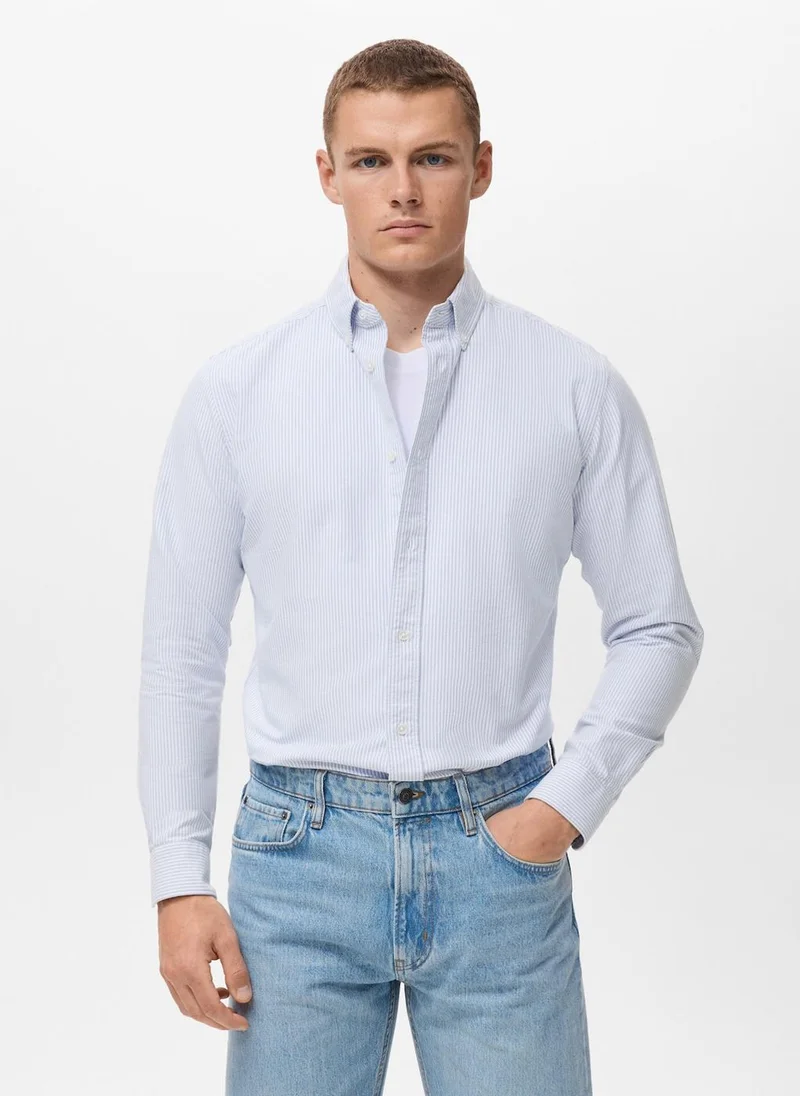 Mango Man 100% cotton kodak striped shirt