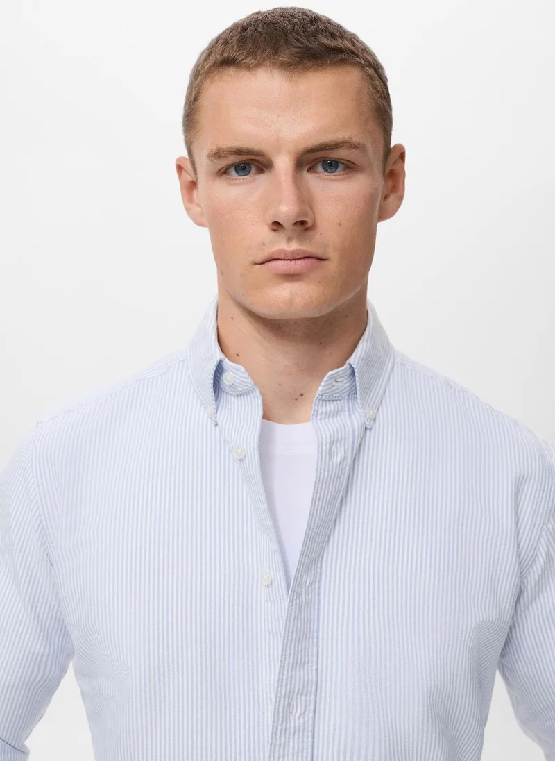 Mango Man  100% cotton kodak striped shirt for Men | Best Price UAE