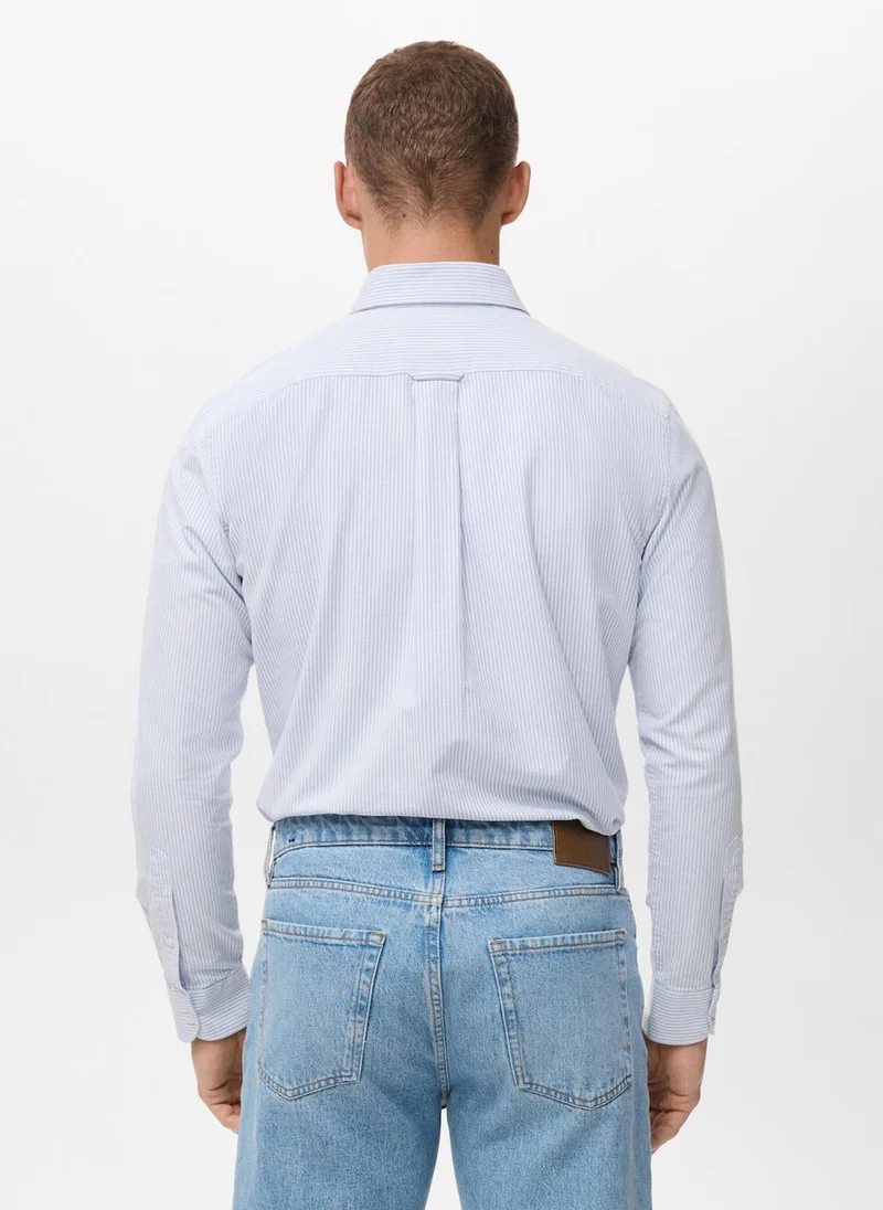 Mango Man 100% cotton kodak striped shirt