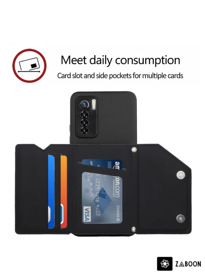 Zaboon حافظة واقية لتكنو كامون 17 برو شعور الجلد PU + TPU + PC - Image 5