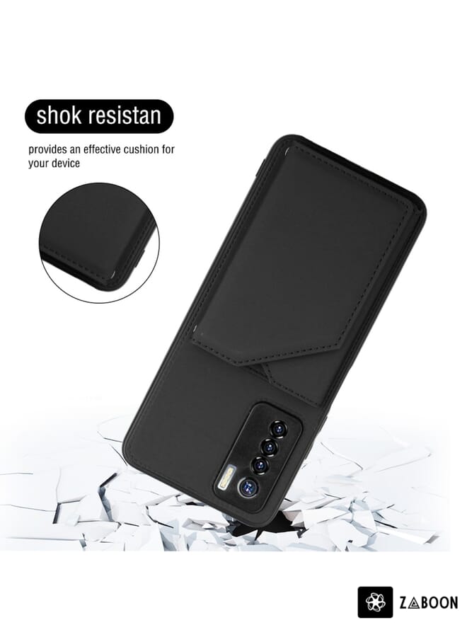 Zaboon حافظة واقية لتكنو كامون 17 برو شعور الجلد PU + TPU + PC - Image 3
