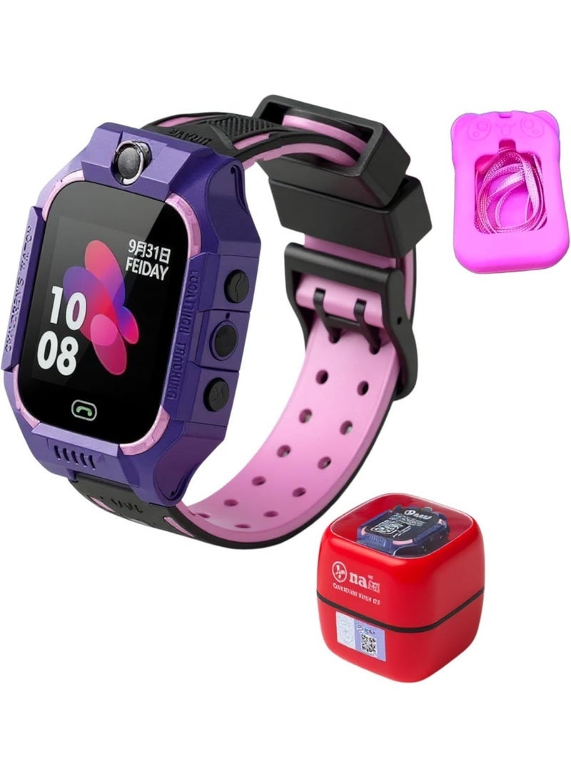 Nabi Kids GPS Smart Watch Z7A | Anti-Lost Tracking Watch for Boys & Girls | LBS Location Tracker, HD Touchscreen, Call & Message Support, SOS Emergency Button, Waterproof Design, Birthday Gift (Purple) - Image 4