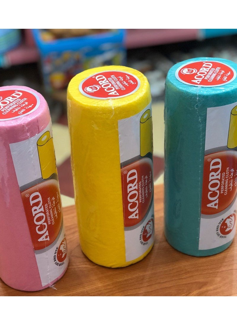 Oil Roll Multi-purpose towel for all surfaces Absorbs 10 times The pack contains 20 pieces Available in yellow DH