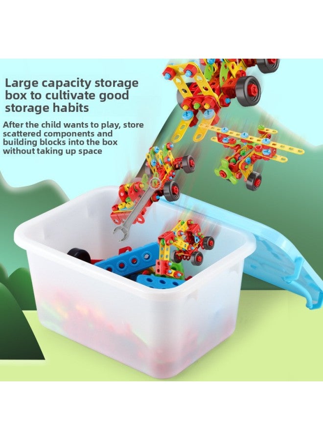 Children's Screw Toy Assembly Toolbox Removable Boy Assembly Toy Explosions-Color:404 Particles (color Box With Drill) - Image 5