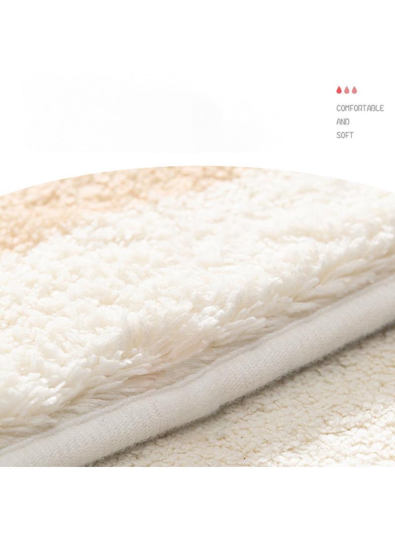 Bathroom water absorption and anti slip floor mat, curved flower foot mat, shower room, bathroom carpet 40X80cm - Image 5