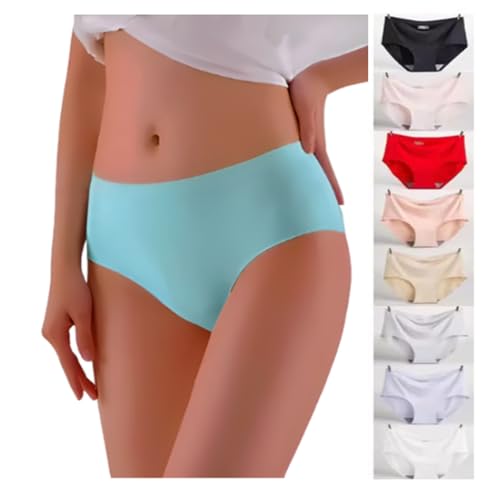 GITGRNTH Seamless Panties for Women Invisible No Show Laser Cut Ice Silk Panty for Women - 4 PCS -Multicolored (in, Alpha, L, Multicolor 4 PCS) - Image 1