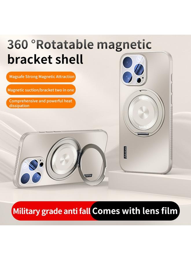 S-TOP Case For iPhone 15 Pro Max Cooling MagSafe Holder Phone Case with Lens Film - Image 2