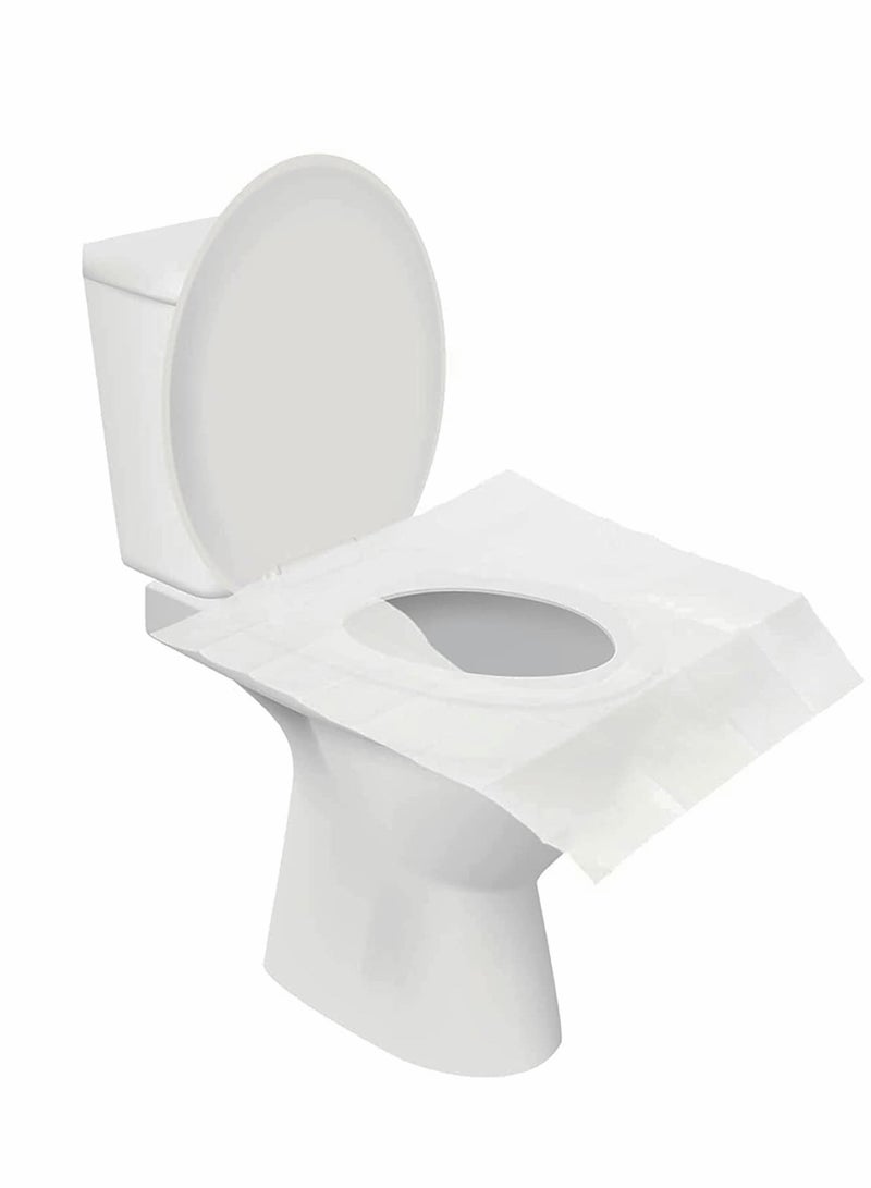 Excefore Toilet Seat Covers Disposable, 50-Count Flushable Paper Travel Toilet Seat Covers, Great Biodegrable Accessories for Public Restrooms, Airplane, Camping  - Image 1