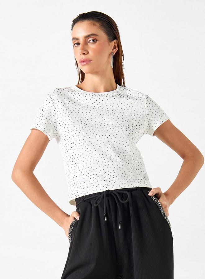 تواكستريمز تيشيرت مزين بأكمام قصيرة من تو إكستريمز - Image 1