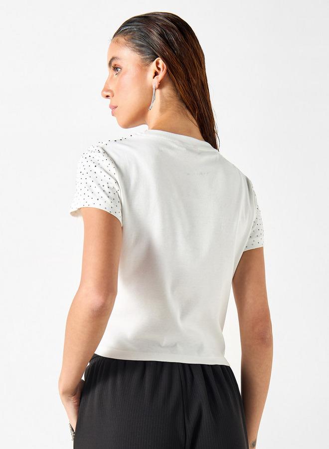 تواكستريمز تيشيرت مزين بأكمام قصيرة من تو إكستريمز - Image 3