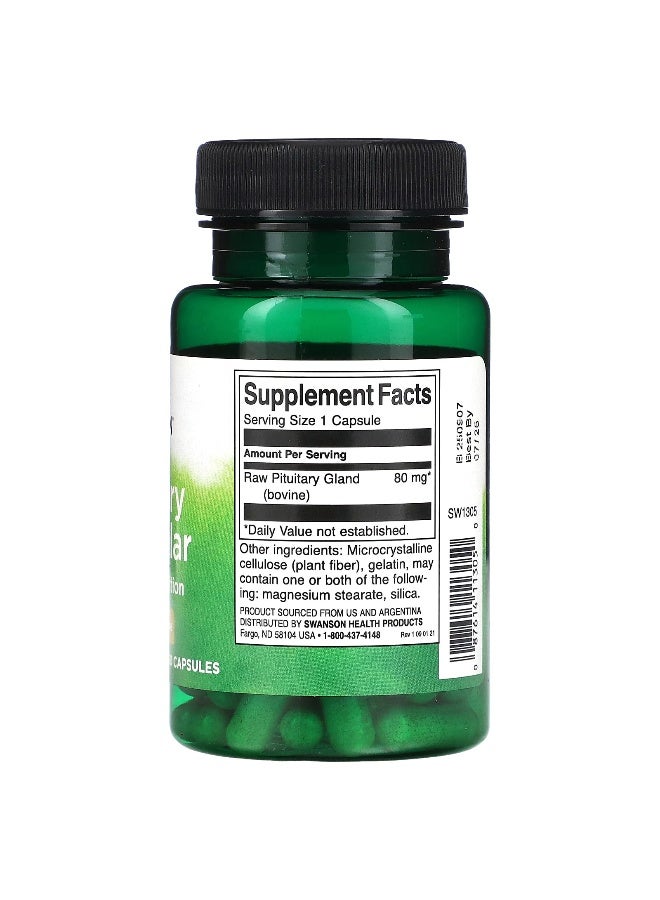 SWANSON سوانسون، غدة النخامية، 80 ملغ، 60 كبسولة - Image 2