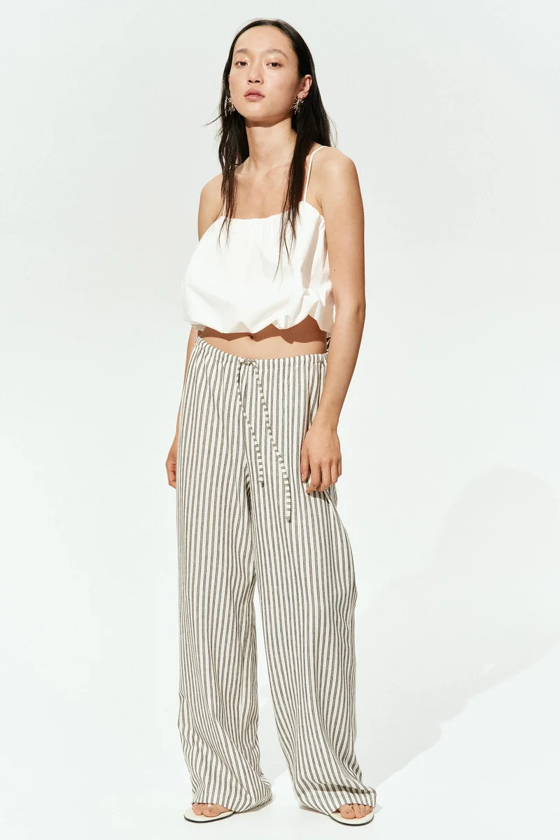 H&M Straight drawstring trousers