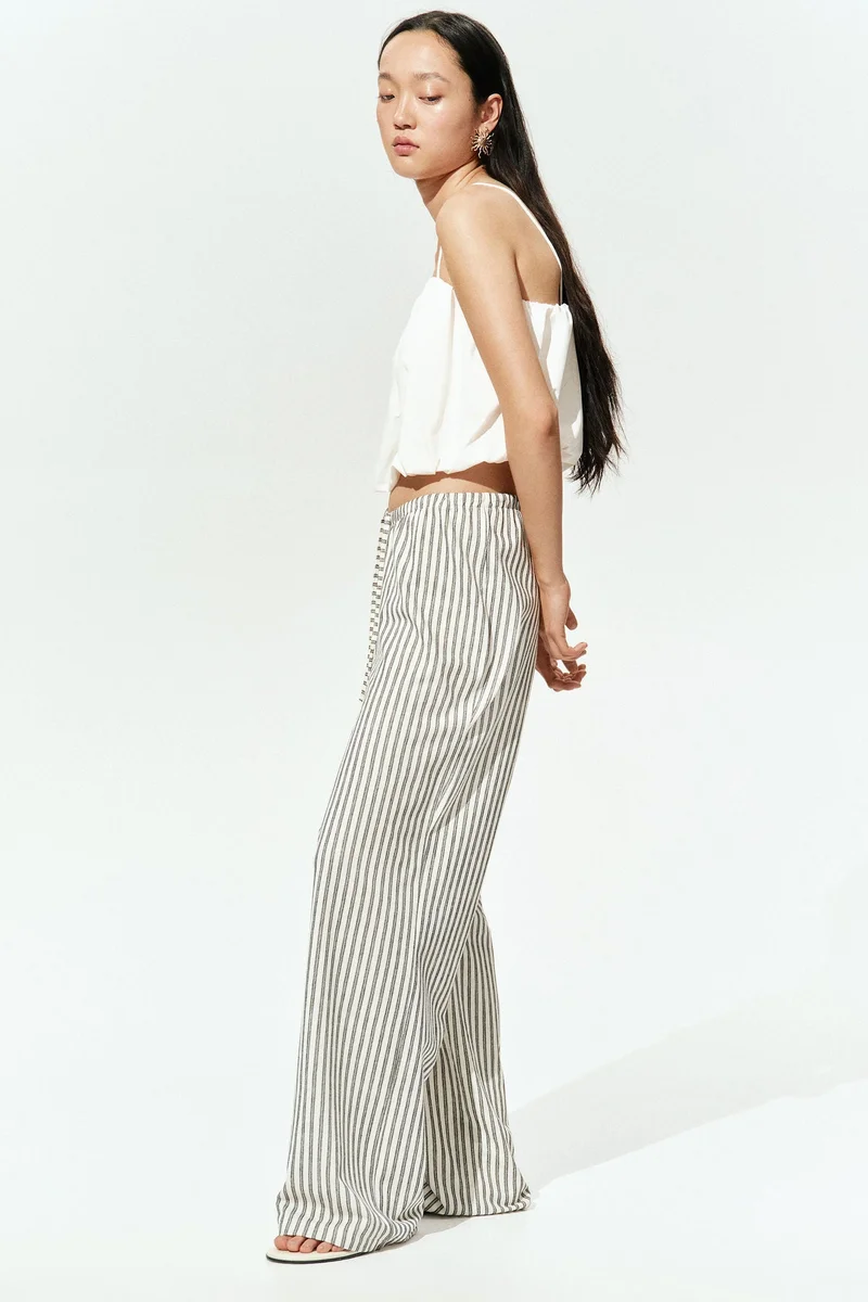 H&M Straight drawstring trousers