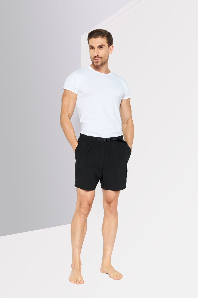 DKNY Men Brand Logo Board Short, Black  - Image 2