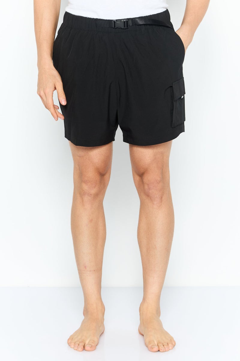 DKNY Men Brand Logo Board Short, Black  - Image 1