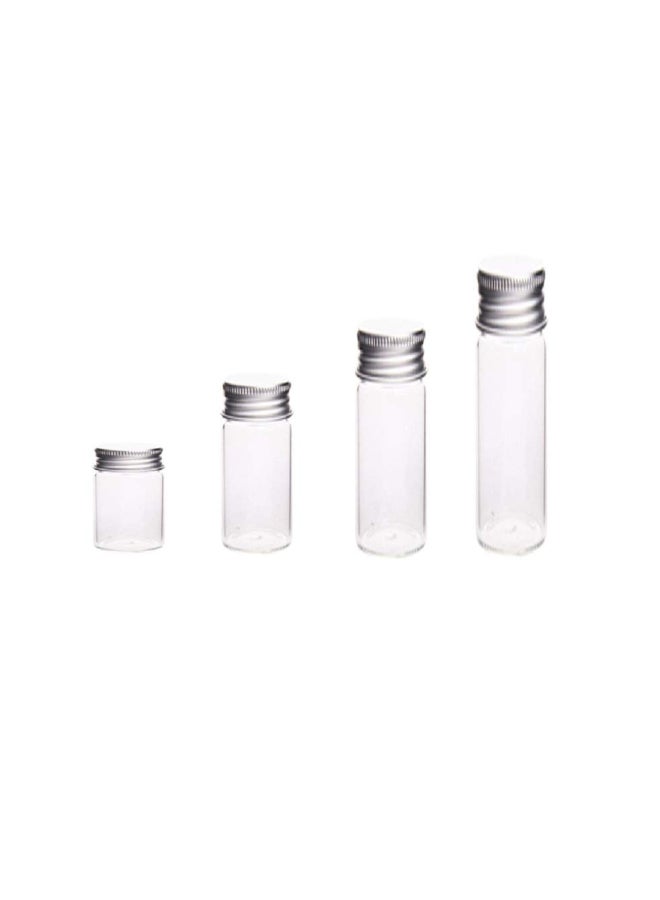 glasstore 10 قطع زجاجة محكمة الإغلاق مع غطاء ألمنيوم لولبي زجاجية صغيرة فارغة عينة زجاجات برطمانات حاويات زجاجية زجاجة أمنيات لطيفة (20 مل) - Image 4
