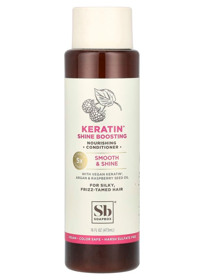 Soapbox - Nourishing Conditioner Keratin Shine Boosting For Silky Frizz-Tamed Hair 16 fl oz (473 ml) - Image 1