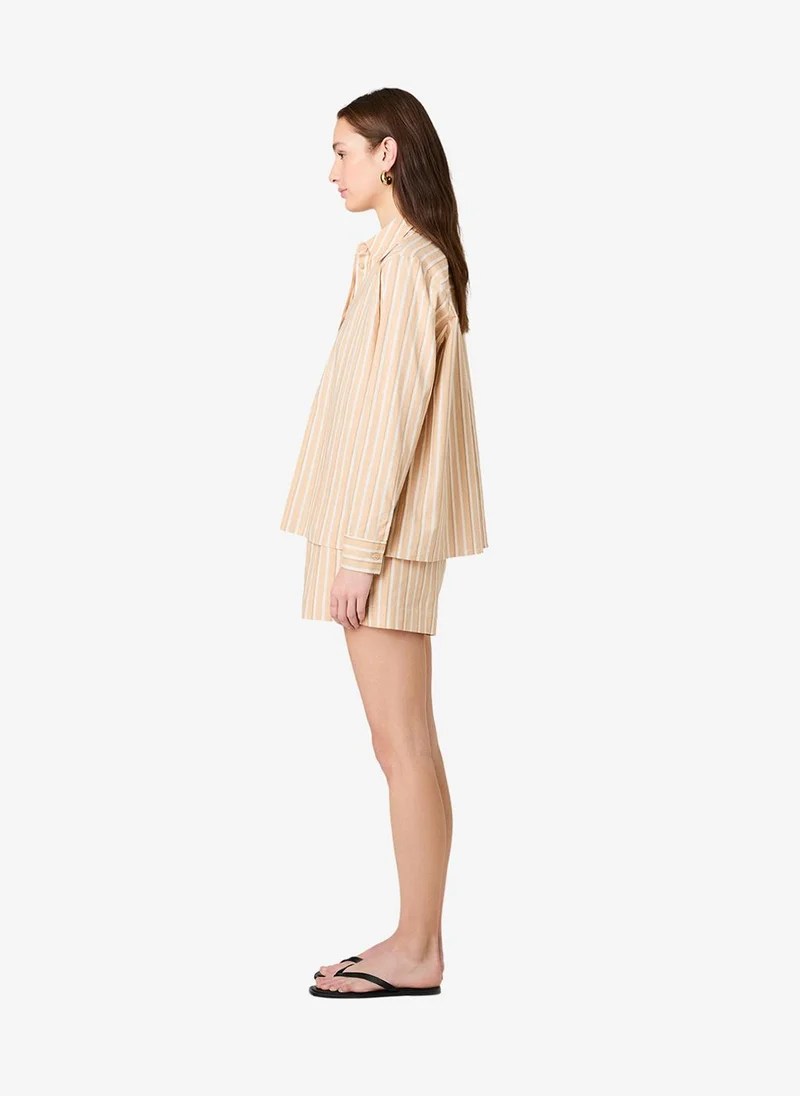 French Connection  Women's Sandlot Stripe Aspen Lin Sandlot Stripe Shirt for Women | Best Price UAE