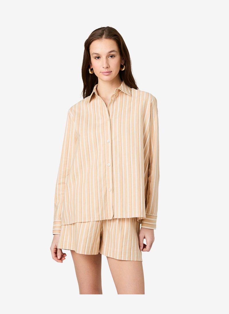 French Connection Women's Sandlot Stripe Aspen Lin Sandlot Stripe Shirt - Image 1